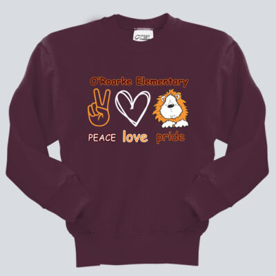 Youth Crewneck - Peace Love Pride Thumbnail