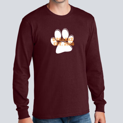 Adult Long Sleeve Shirt - O'Roarke Paw Print w/ PRIDE on Back Thumbnail