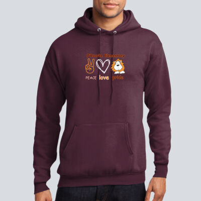 Adult Hoodie - Peace Love Pride w/ PRIDE on Back Thumbnail