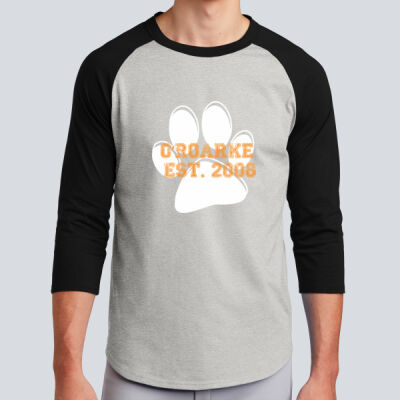 Adult Raglan T-Shirt - O'Roarke Paw Print Thumbnail